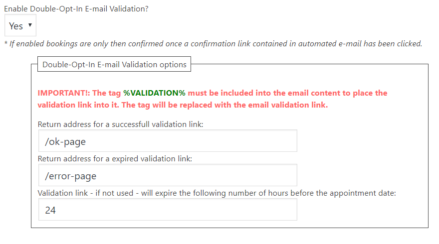 Double-Opt-In E-mail Validation