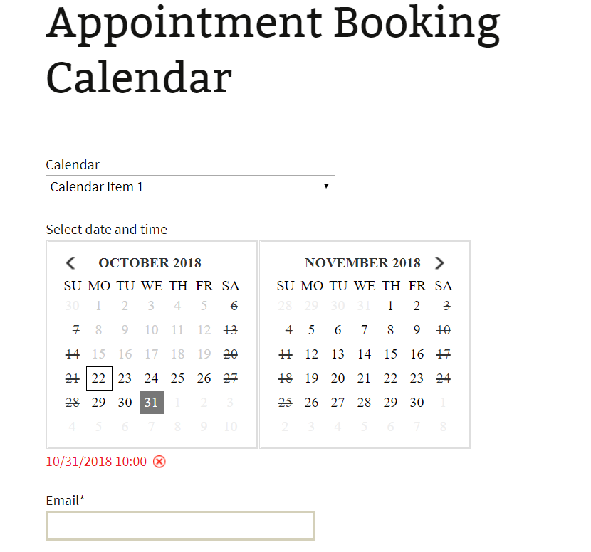 Assign users to calendar