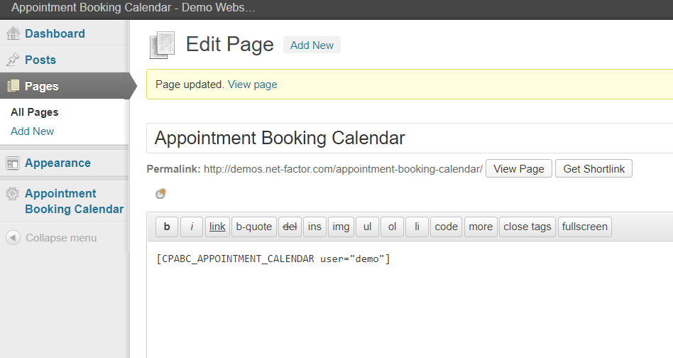 Assign users to calendar